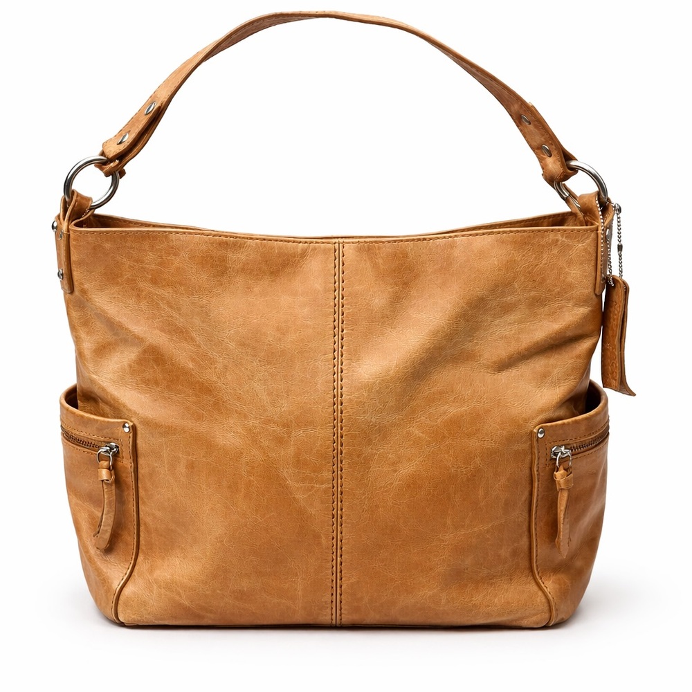 Nino Bossi Genuine Leather Shoulder Bag Brown Hobo Purse
